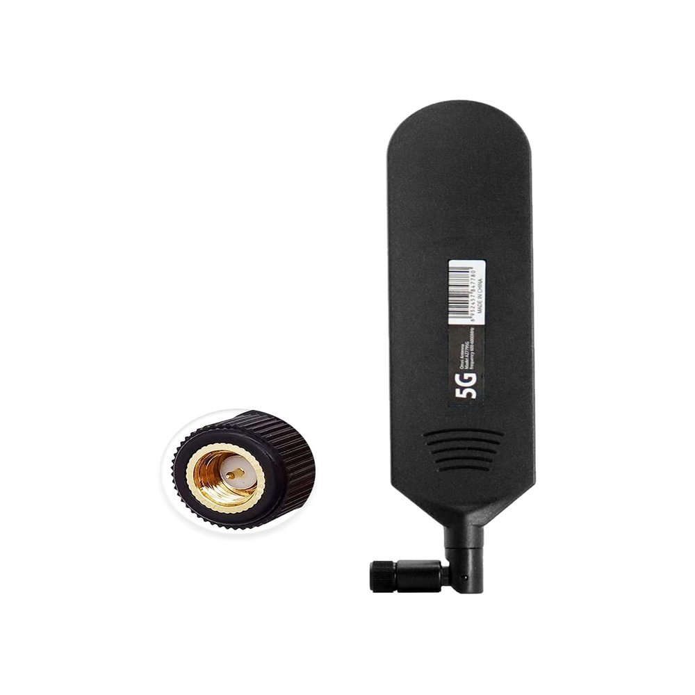POBADY 4G LTE Antenna SMA Male Connector 12dBi 4G/5G High Gain Omni Directional Glue Stick Antenna 600-6000Mhz(Black,1 Pcs)