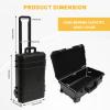 22" Protective Roller Camera Hard Case, Camera Protective Tools, Easy To Carry, Water And Shock Resistant With Foam, Protective Case For For Storing Camera Equipment And Other Valuables (Black) view 2