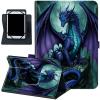 6 7 Inch Tablet Case, Universal Case for 6-7 Inch Tablet eReader, 7" Kindle Series e-Reader Slim PU Leather Tablet Stand Folio Shell Cover with 360 Degree Rotatable Kickstand Multiple Viewing,Dragon view 1