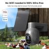 K&F CONCEPT 3G/4G LTE Cellular Security Camera with SD&SIM Card (Verizon/AT&T/T-Mobile), No WiFi Needed, Solar Powered, 2K Live Video, 360 PTZ, Color Night Vision, 2 Way Talk, Motion&Siren Alert view 2
