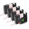 KCMYTONER 4 Pack Compatible for TZe-252 TZe252 TZ252 TZ-252 Laminated Ptouch Label Tape 24mm 0.94 Inch Red on White Tape for PT-P910BT PT-P950NW PT-D800W PT-E800W Label Maker view 1