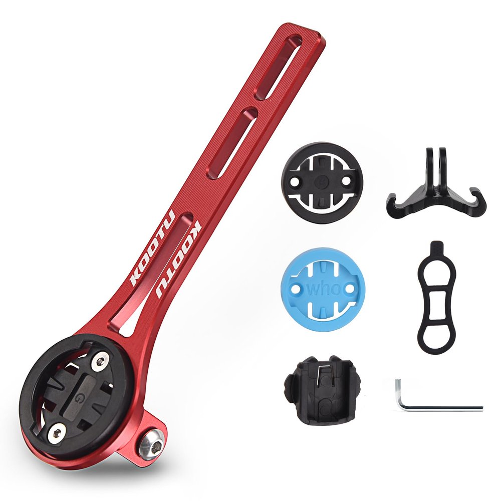 KOOTU Aluminium Alloy Bicycle Computer Mount for Road Bike Integrated Handlebar Compatible for Garmin Edge, Wahoo Elemnt, Bryton, Cateye, GoPro Camera and Light Attachment