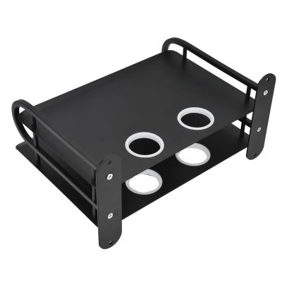 WOOXGEHM Floating Wall Shelf for Tv Components, Space Aluminum Router Wall Mount Shelf Bracket, Arrangement and Storage Of Multiple Cables for Routers, Modems, Dvds, Projectors, Set Top Boxes
