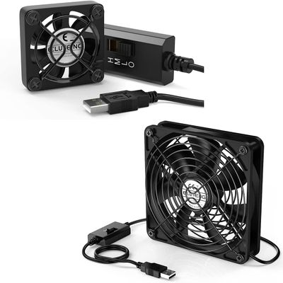 ELUTENG 120mm Fan with 3 Speed with 40mm USB Fan with 3 Speed