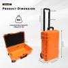 22" Protective Roller Camera Hard Case, Camera Protective Tools, Easy To Carry, Water And Shock Resistant With Foam, Protective Case For For Storing Camera Equipment And Other Valuables (Orange) view 2