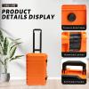 22" Protective Roller Camera Hard Case, Camera Protective Tools, Easy To Carry, Water And Shock Resistant With Foam, Protective Case For For Storing Camera Equipment And Other Valuables (Orange) view 3