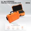 22" Protective Roller Camera Hard Case, Camera Protective Tools, Easy To Carry, Water And Shock Resistant With Foam, Protective Case For For Storing Camera Equipment And Other Valuables (Orange) view 4