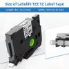 4 White + 4 Clear 9mm Label Tape Compatible Brother Ptouch TZe-121 Black on Clear Bundle with TZe-221 Black on White for P Touch PT-D210 PTH110 PT-D220 PTD600 view 4