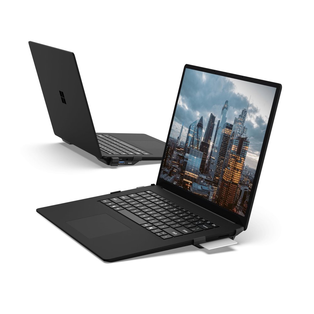 UAG Designed for Microsoft Surface Laptop 5/4/3 Integrated Smart Card Reader Black, CAC PIV Reader with USB/USB-C Hub Security Lock Strong Security Data Protection by URBAN ARMOR GEAR