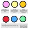 1.25 inches Telescope Eyepiece Filter Set, 6 in 1 Telescope Moon Filter, Lunar & Starglow Filter and Red Orange, Yellow Green Blue, 6 Pack view 2