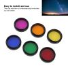 1.25 inches Telescope Eyepiece Filter Set, 6 in 1 Telescope Moon Filter, Lunar & Starglow Filter and Red Orange, Yellow Green Blue, 6 Pack view 4