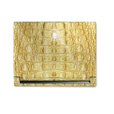 MightySkins Glossy Glitter Skin Compatible with Alienware M18 R1 (2023) Full Wrap Kit - Golden Croc | Protective, Durable High-Gloss Glitter Finish | Easy to Apply & Change Styles | Made in The USA