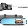 4.3 Inch Mirror Dash Cam, 1080P HD Dual Lens Dash Cam Backup Camera Parking Smart Rearview Mirror Camera (Without Memory Card) view 4