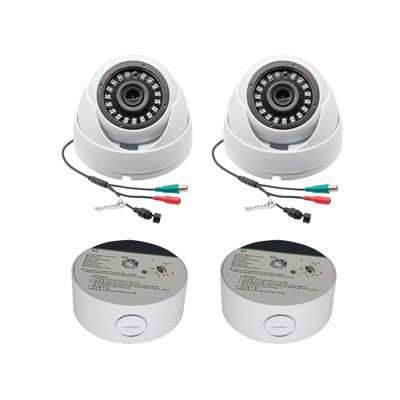 Evertech 1080P Indoor Outdoor AHD TVI CVI Analog Dome Security Camera with Mounting Base 2PK