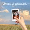 ciciglow 3 Inch Photo Storage Box, Crystal Texture Mini Photo Holder Case with Hand Rope for Instant Camera Photo (Transparent) view 2