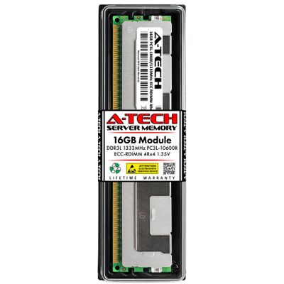 A-Tech 16GB RAM Replacement for Cisco UCS-MKIT-164RX-C | DDR3/DDR3L 1333MHz PC3L-10600R ECC RDIMM 4Rx4 1.35V 240-Pin Registered DIMM Memory Module