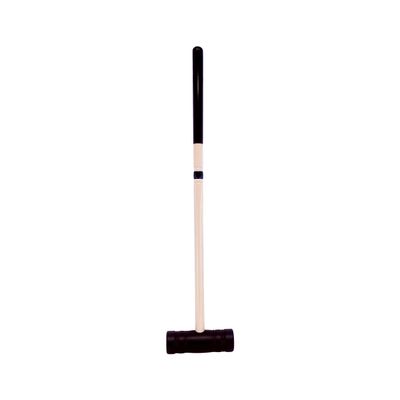AmishToyBox.com Individual Flag Croquet Mallet - 32" Handle - Polymer Head (Black)