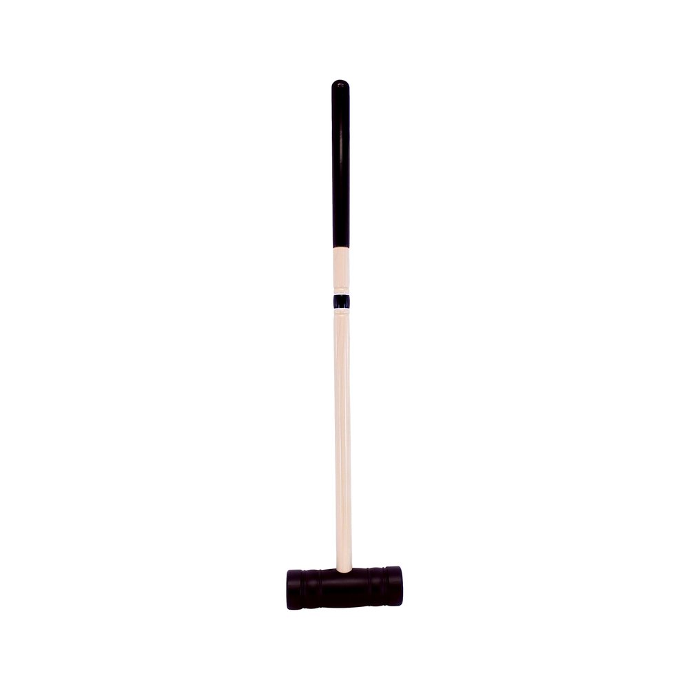 AmishToyBox.com Individual Flag Croquet Mallet - 32" Handle - Polymer Head (Black)