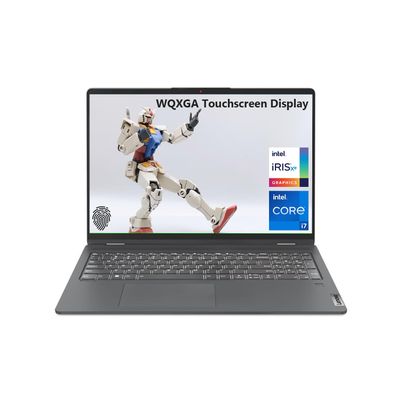 Lenovo IdeaPad Flex 5 2-in-1 Laptop, 16 WQXGA Touchscreen Display, Intel Core i7-1255U Processor, 16GB RAM, 2TB SSD, Backlit KB, FP Reader, SD Card Reader, Wi-Fi 6, Windows 11 Home, Grey