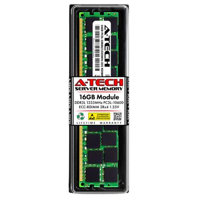 A-Tech 16GB RAM Replacement for Cisco 15-13569-01 | DDR3/DDR3L 1333MHz PC3L-10600R ECC RDIMM 2Rx4 1.35V 240-Pin Registered DIMM Memory Module