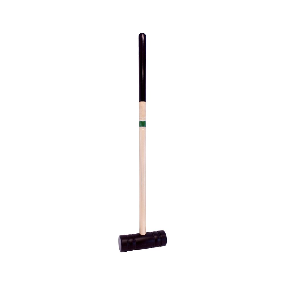 AmishToyBox.com Individual Flag Croquet Mallet - 32" Handle - Polymer Head (Green)