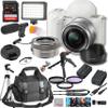 Sony ZV-E10 Mirrorless Camera with 16-50mm Lens 64GB Extreem Speed Memory,Video Microphone, LED Video Light, Case. Tripod, Filters, & Professional Video & Photo Editing Software Kit (White) view 1