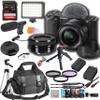 Sony ZV-E10 Mirrorless Camera with 16-50mm Lens, 64GB Memory, Microphone, LED Light, Case, Tripod, Filters, Hood, Grip & Professional Photo Editing Software Kit view 1