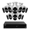 Lorex Fusion 4K (16 Camera Capable) 4TB Wired NVR System with Bullet Cameras Featuring Smart Deterrence and Two-Way Talk