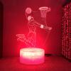 Jinnwell 3D Basketball Night Light Lamp Illusion Night Light 16 Color Changing Table Desk Decoration Lamps Gift Acrylic Flat ABS Base USB Cable Toy view 2