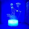 Jinnwell 3D Basketball Night Light Lamp Illusion Night Light 16 Color Changing Table Desk Decoration Lamps Gift Acrylic Flat ABS Base USB Cable Toy view 3