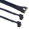 Mini SAS Slim SFF-8654 8i 4.0 to 2 Ports SAS HD SFF-8643 Connection Cable (0.5m,Black) view 2