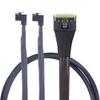 Mini SAS Slim SFF-8654 8i 4.0 to 2 Ports SAS HD SFF-8643 Connection Cable (0.5m,Black) view 3