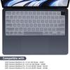 Keyboard Cover for M5-M2 MacBook Air 15" A3448 A2941 A3114 A3241, Air 13.6" A3449 A2681 A3113 A3240, Pro 14" 16" (M5 M4 M3) Pro/Max Chip A3426 A3427 A3428 A3429 A3434 A2918 A2991 A2992US Layout-Clear view 2