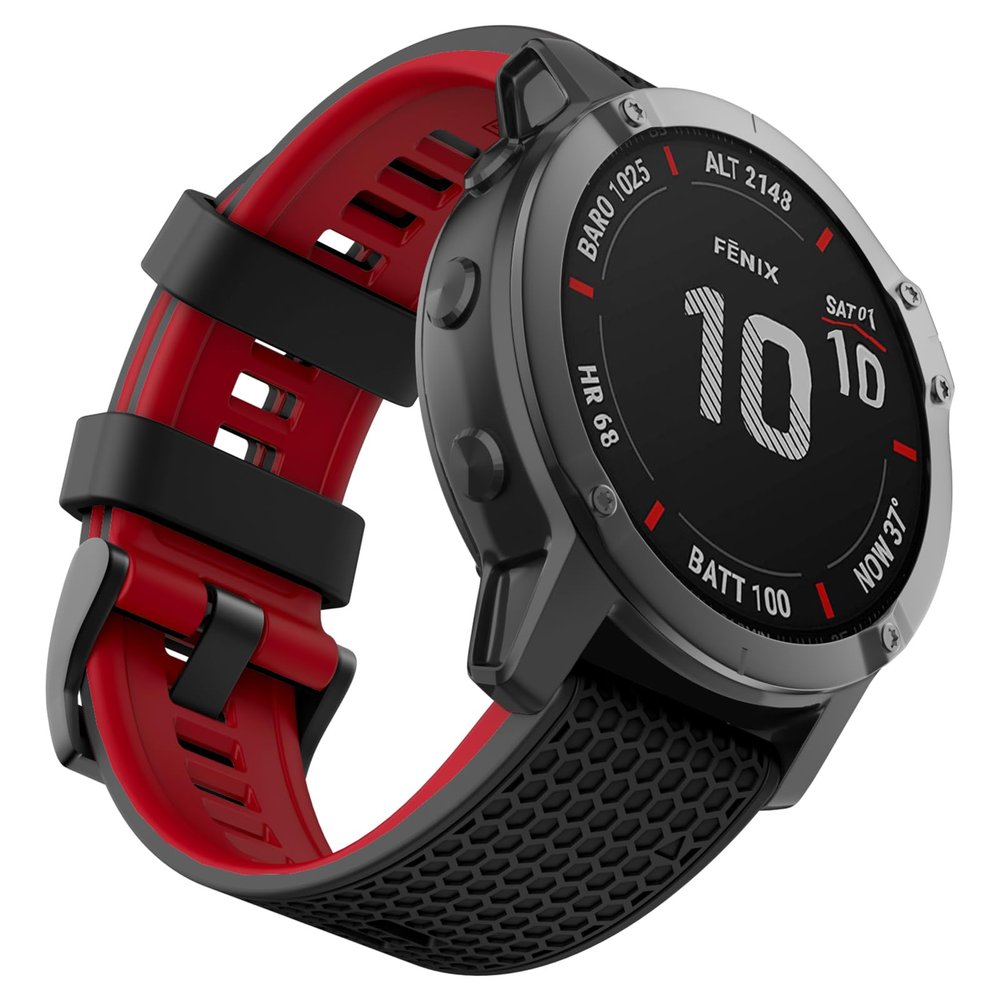 OVERSTEP Compatible with Garmin Fenix 5 Watch Band/Fenix 7 Band, 22mm Soft Silicone Replacement Strap for Fnix 5 Plus/Fenix 6/Fenix 6 Pro/Fenix 7 Pro/Approach S60/S62 Smart Watch