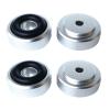 MOOKEENONE 4Pcs Aluminium Alloy 20mm Speaker Isolation Feet with Non-Slip Rubber Rings, Floor Protectors Dampening Pad Amp Feet for Turntable Speaker view 1