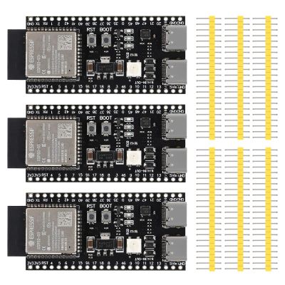 3PCS ESP32 ESP32-S3 Development Board Type-C WiFi+Bluetooth Internet of Things Dual Type-C Core Board ESP32-S3-DevKit C N8R2 Development Board ESP32-S3 Module