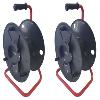 Audio2000'S ADC271C2 Two-Pack (2 Pieces) Deluxe Portable Cable Reels/Cord Reels, Total Capacity: up to 1440 feet of 6mm Cable/Cord (Capacity of Each Cable Reel: up to 720 feet of 6mm Cable/Cord)
