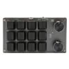 EBTOOLS Mini Keypad, Knob Design Red Switch One Handed Mechanical Programmable Keypad, Wires USB BT Dual Mode, for for Vista, for Linux, for OS X (12 Keys with 2 Knobs) view 1