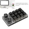 EBTOOLS Mini Keypad, Knob Design Red Switch One Handed Mechanical Programmable Keypad, Wires USB BT Dual Mode, for for Vista, for Linux, for OS X (12 Keys with 2 Knobs) view 2