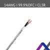 JAVEX 14/4 4 Conductor UL13 CL3R Speaker Wire (100 FT), 14-Gauge AWG Riser/in-Wall & Outdoor/In-Ground [Oxygen-Free Copper 99.9%] for Security, Control and Alarm System Installation, White view 2