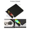 MOOKEENONE USB 2.0 External DVD Drive, USB 2.0 DVD Player or Laptop, Portable Disk Drive CD ROMUltra Slim Portable DVD Writer Drive view 4