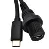 DAGIJIRD USB 3.1 Type-C C Male to Female Cable Kit Car Mount Flush Cable Waterproof Extension Cable for Car Motorcycle Dashboard Panel view 2
