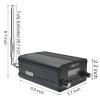BaseWish 7W 1W Long Range FM Transmitter with LCD & 3.5mm Audio Cable - Ideal for Drive-in Church, School & Supermarket Events, Light Shows & Fireworks Display - Black view 2