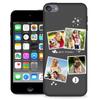 LalatiFy Custom Case for iPod Touch 7 6 5 Photos Collage - Personalize Name Text Date Image Initials Codes Touch7 Touch6 Touch5 Phone Cover Protective Durable Slim Soft Silicone Black view 1