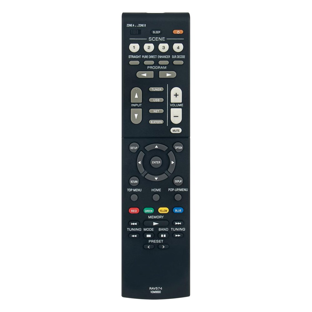 Beyution RAV574 VDM8690 Replace Remote Control Work for Yamaha MusicCast Stereo AV Receiver RX-V4A RX-V4ABL RXV4A