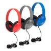 Egghead Heavy-Duty Kids' Headphones w/Tangle-Free Fabric Cord (Pack of 10) Blue, 3.5 mm Plug & Heavy-Duty Kids' Headphone w/Tangle-Free Fabric Cord (Pack of 10) view 3