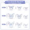 72 PCS Laser Butterfly Decorations, 3D Butterfly Decoration with 3 Styles 3 Sizes, Removable Wall Decor Stickers view 2