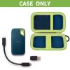 SSD Case for SanDisk Extreme Portable SSD & Extreme PRO, Hard Shell Protective Storage Bag with Carabiner, Fits 1TB 2TB 4TB 8TB External Solid State Drive for Business Travel (Green) view 4
