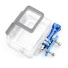 NovelGoal Helmet Fixed Mount Adapter Compatible with Go-pro Hero 10 9 8 7 Action Camera Riding Racing Diving Climbing Accessories (Blue Set) view 2