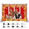 CRTPOD 9x6ft Fall Backdrop for Photoshoot Harvest Red Barn Door Background for Photography Autumn Leaves Pumpkin Thanksgiving Party Wall Decor Farmhouse Animals Photo Studio Props view 3